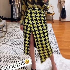 Pantora | Houndstooth Cavi Sequin skirt XS